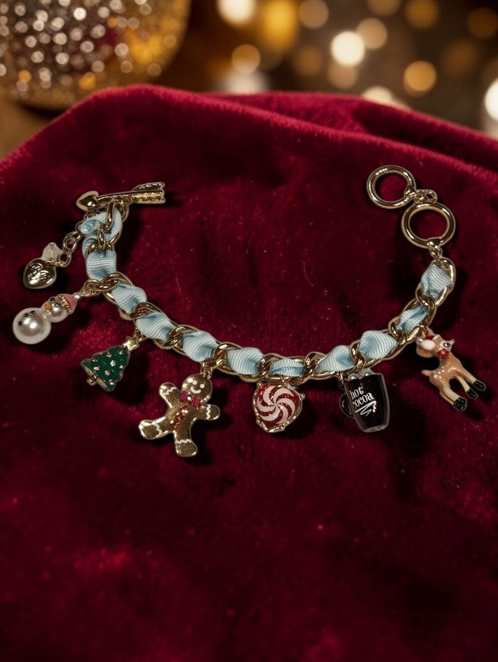 🎄Betsey Christmas Holiday Winter Charm Bracelet - NWOT